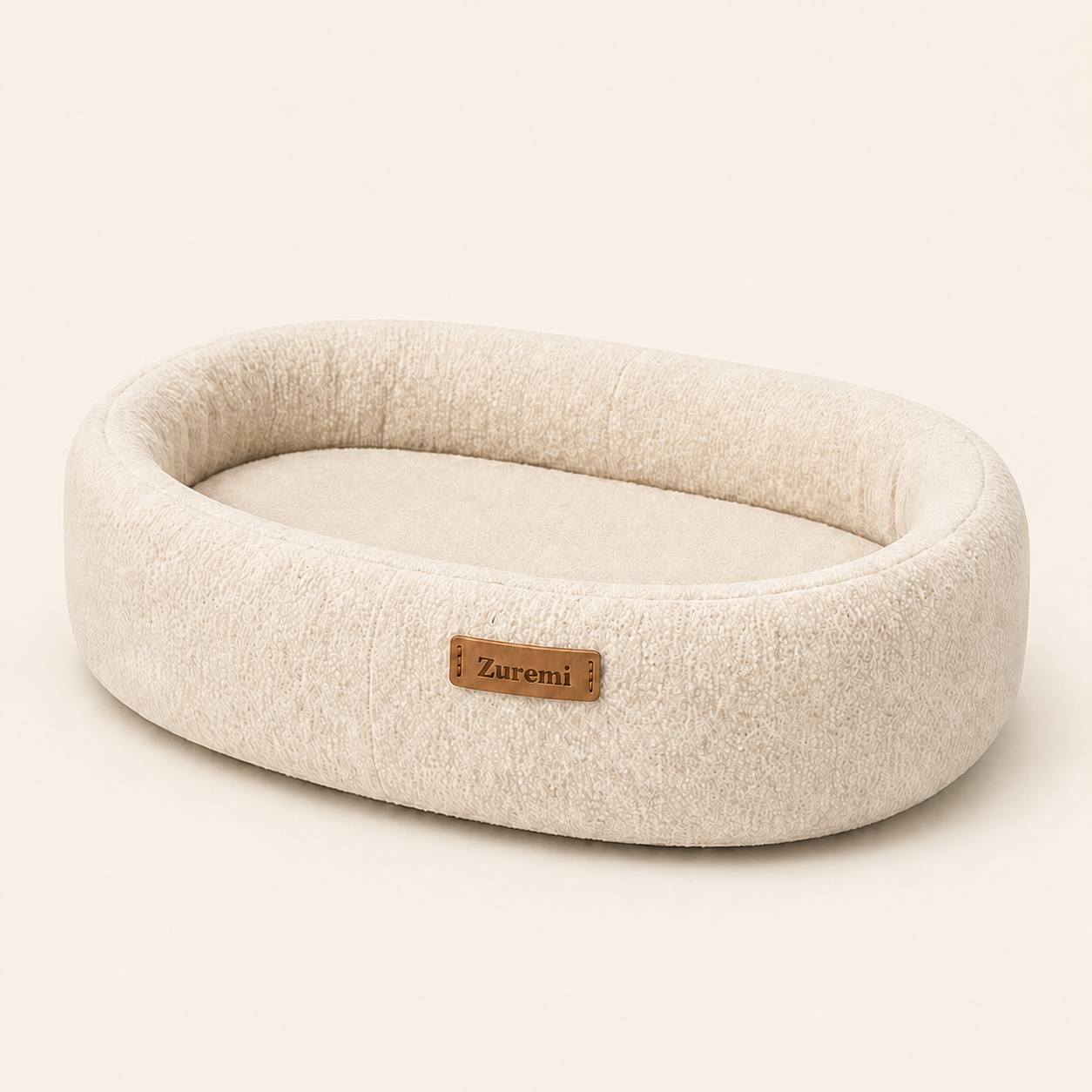 Zuremi Soft Oval Cat Bed front view
