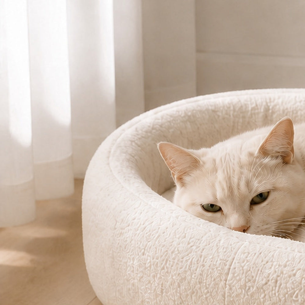 Zuremi Soft Oval Cat Bed detail view